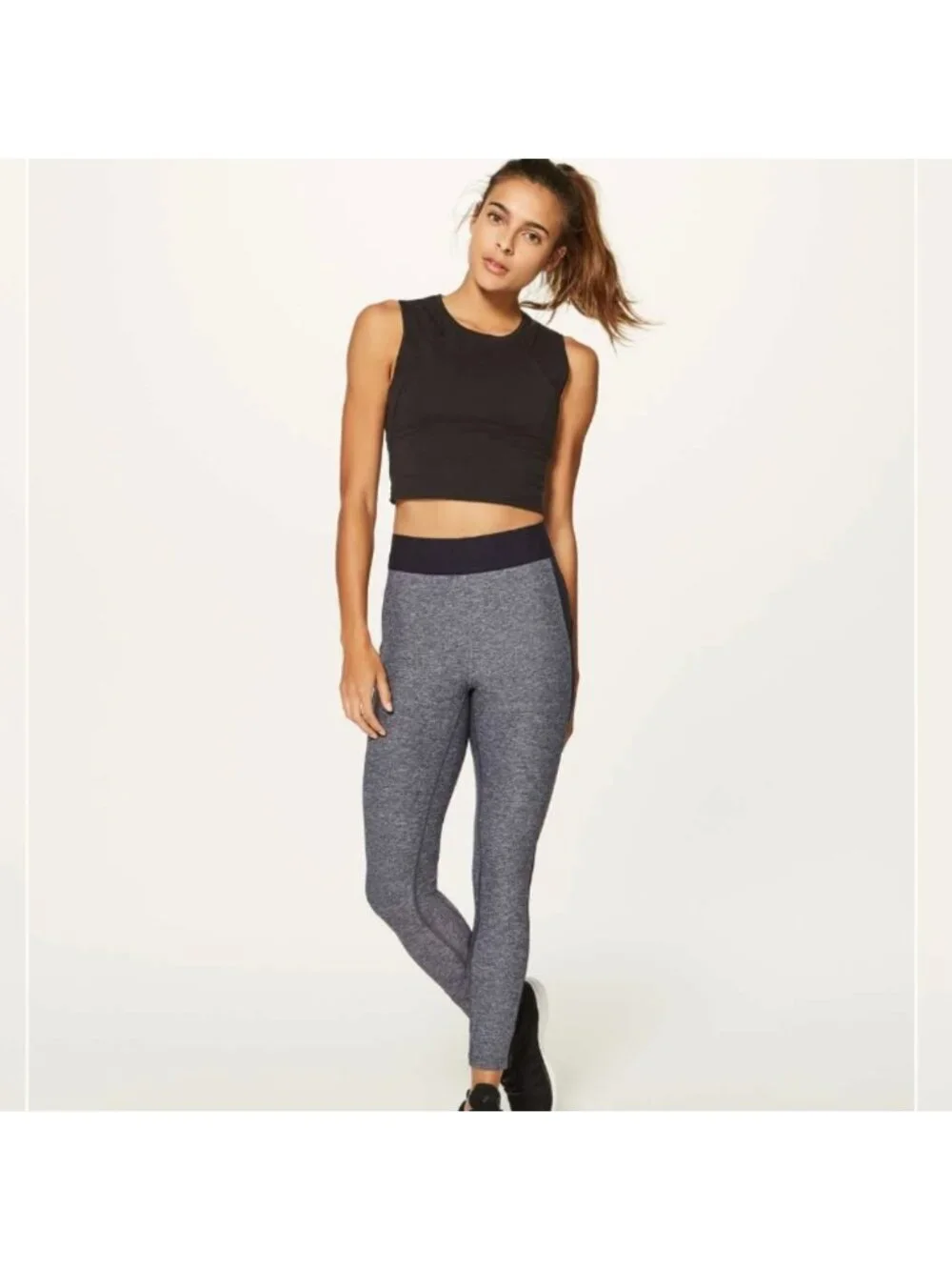 Lululemon Box It Out Tight Heathered Black / Black